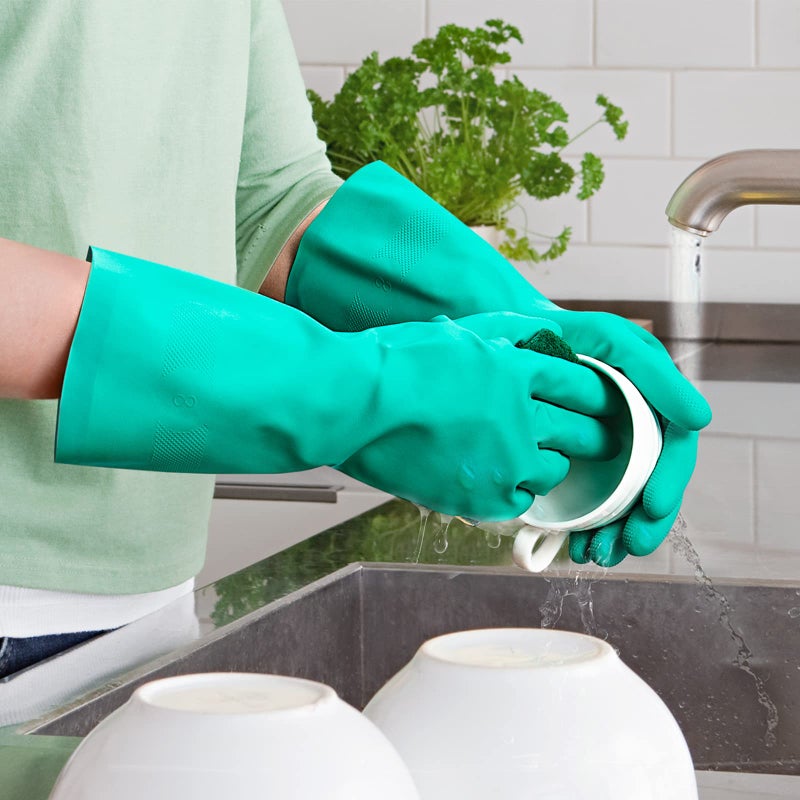 ThxToms Chemical Resistant Nitrile Gloves, Resist Household Acid, Alkali, Solvent and Oil, Latex Rubber Free, 1 Pair Large - Image 5